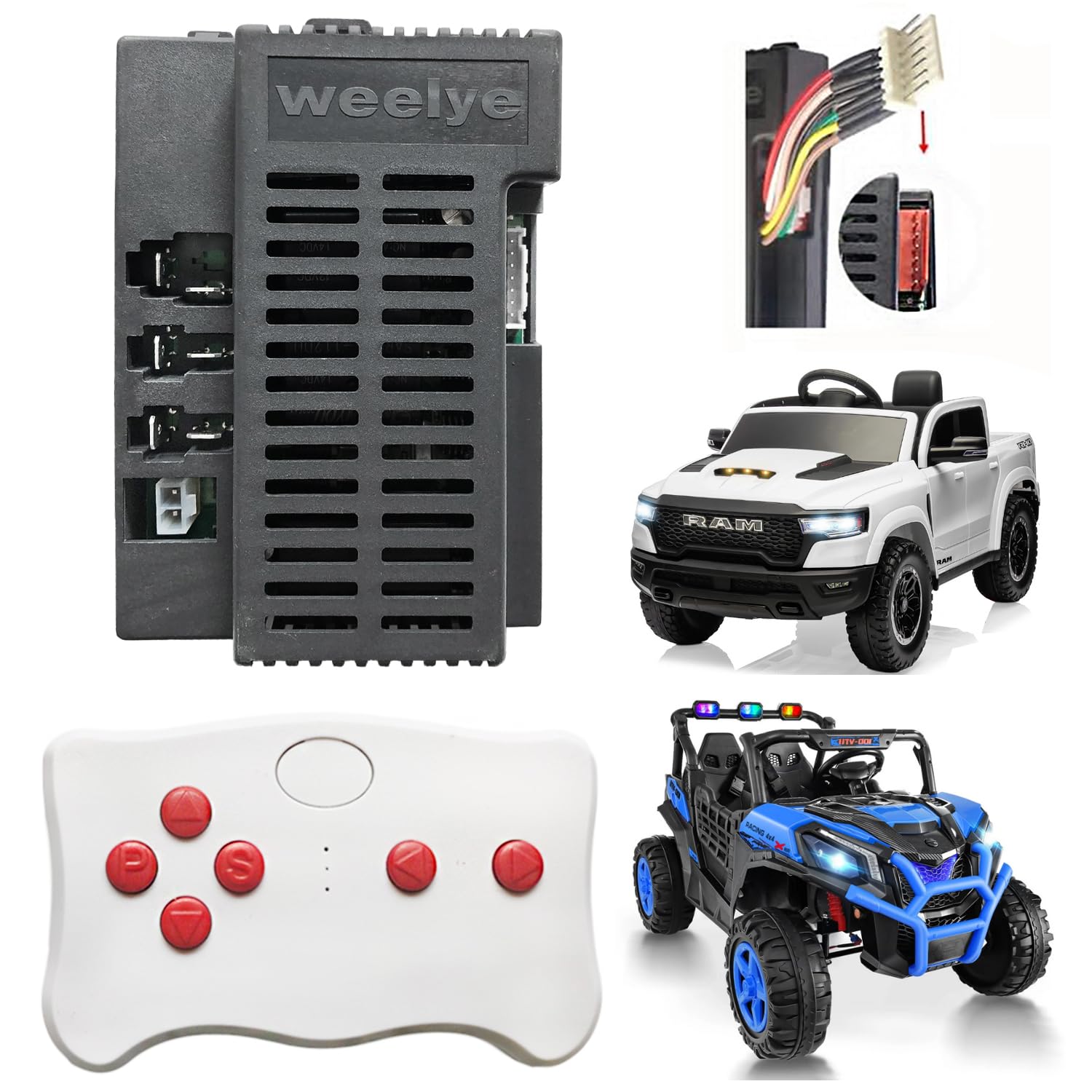 Amazon.com: POLYNX 12V Control Box for Power Wheels 200W High